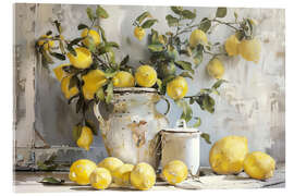 Akrylglastavla Still Life Lemons - Arlington Prints