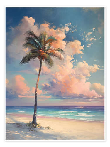 Poster Colourful Beach Palms