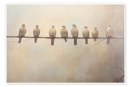 Wandbild Neutral Doves - Arlington Prints