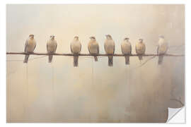 Sticker mural Neutral Doves