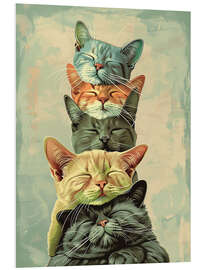 Hartschaumbild Cat Stack