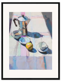 Gerahmter Kunstdruck Morgen-Espresso