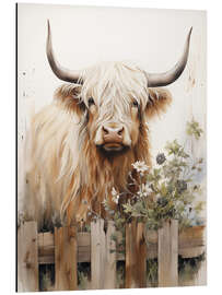 Cuadro de aluminio Country Highland Cow