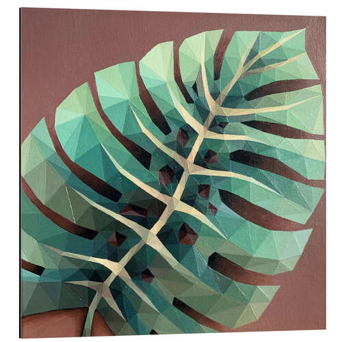 Tableau en aluminium Monstera leaf