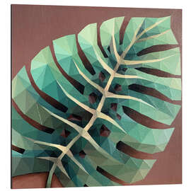 Tableau en aluminium Monstera leaf