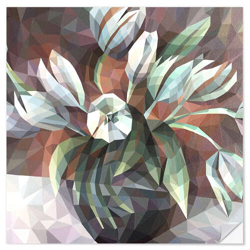 Adesivo murale Tulips in a vase