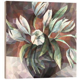 Holzbild Tulpen in einer Vase - Maria Tuzhilkina