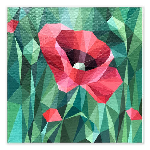 Poster Mohn im Feld