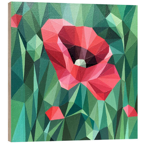 Quadro de madeira Poppy in the Field