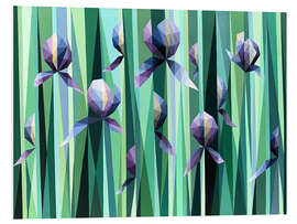 Foam board print Dance of Irises