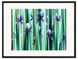 Impresión de arte enmarcada Dance of Irises
