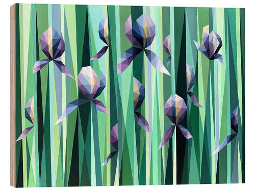 Cuadro de madera Dance of Irises