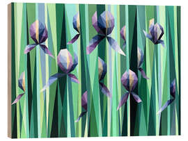 Cuadro de madera Dance of Irises