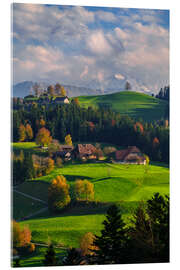 Acrylic print Autumn in the Bernese Oberland, Switzerland