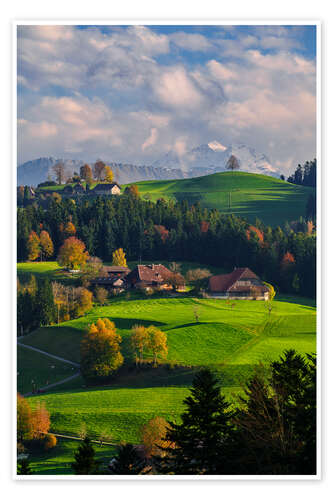 Poster Autumn in the Bernese Oberland, Switzerland