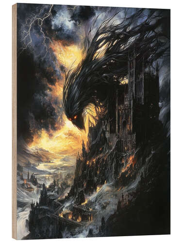 Holzbild Black Creature