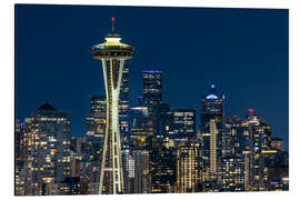 Cuadro de aluminio Seattle skyline in the evening - Melanie Viola