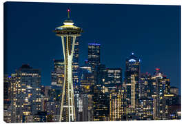 Leinwandbild Seattle Skyline am Abend - Melanie Viola