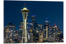 Gallery Print Seattle Skyline am Abend