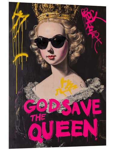 Tableau en PVC God save the queen