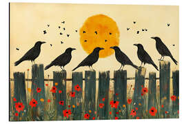 Magnettafel Krähen Meeting