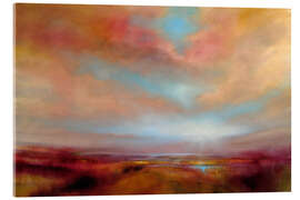 Akrylbilde Heathland in the evening light