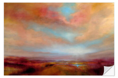 Adesivo murale Heathland in the evening light