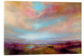 Acrylglasbild Heideland im Abendlicht - Annette Schmucker