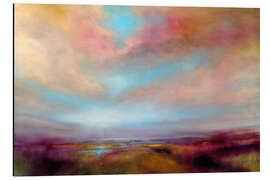 Stampa su alluminio Heathland in the evening light