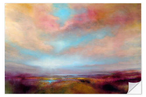 Adesivo murale Heathland in the evening light