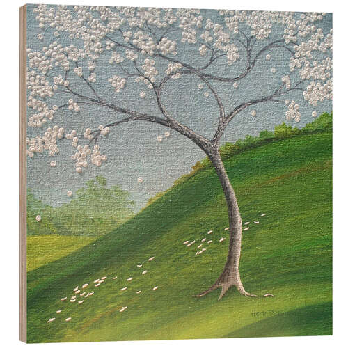 Wood print Pleasant Tree Hill