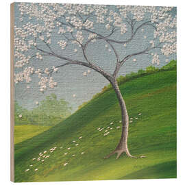 Wood print Pleasant Tree Hill - Herb Dickinson