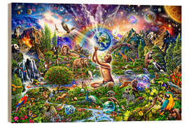Cuadro de madera New Earth - The Re-Creation - Michael Fishel