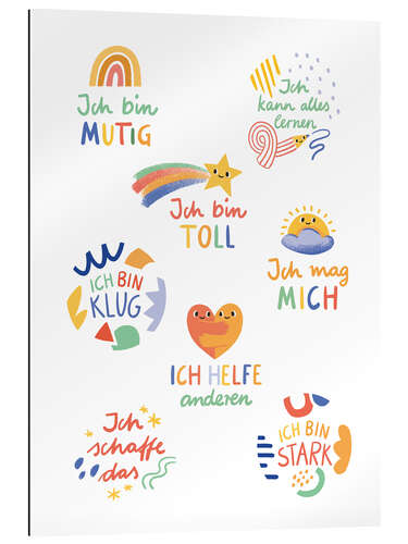 Stampa su plexi-alluminio Affirmations for Children