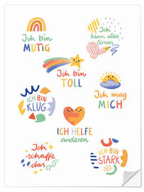 Naklejka na ścianę Affirmations for Children