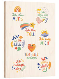 Wood print Affirmations for Children - Sandy Lohß