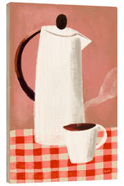 Tableau en bois Italian Morning Coffee