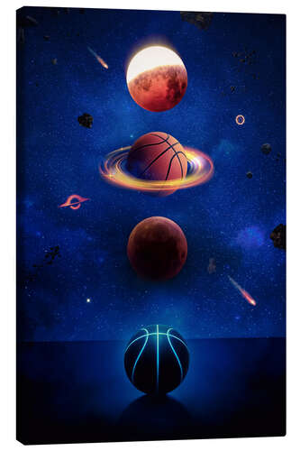 Canvas print The universe of Planet Basketball