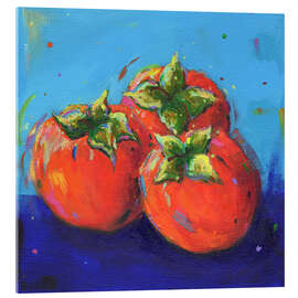 Tableau en verre acrylique Persimmons - Dawn Underwood