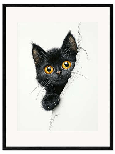 Framed art print Cute kitten