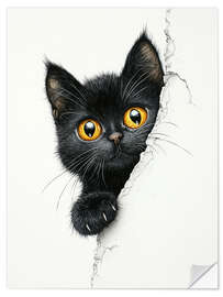 Selvklebende plakat Cute kitten