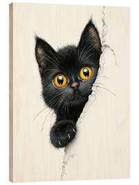 Tableau en bois Cute kitten