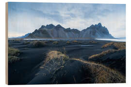 Tableau en bois Stokksnes Peninsula in Iceland