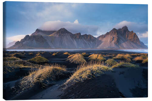 Canvas-taulu Vestrahorn Berge in Iceland