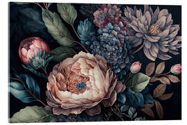 Acrylic print Vintage Watercolour Florals - Andrea Haase