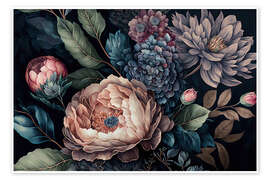 Poster Vintage Watercolour Florals - Andrea Haase