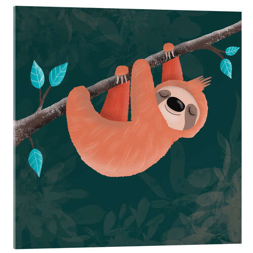 Obraz na szkle akrylowym Little sloth relaxing