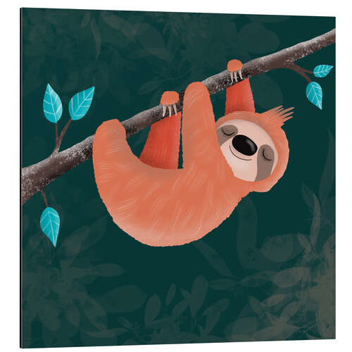Aluminiumtavla Little sloth relaxing