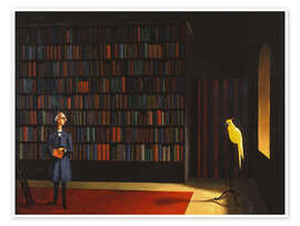 Wall print Library, 1926 - Franz Sedlacek