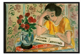 Gerahmter Kunstdruck Lesende Frau